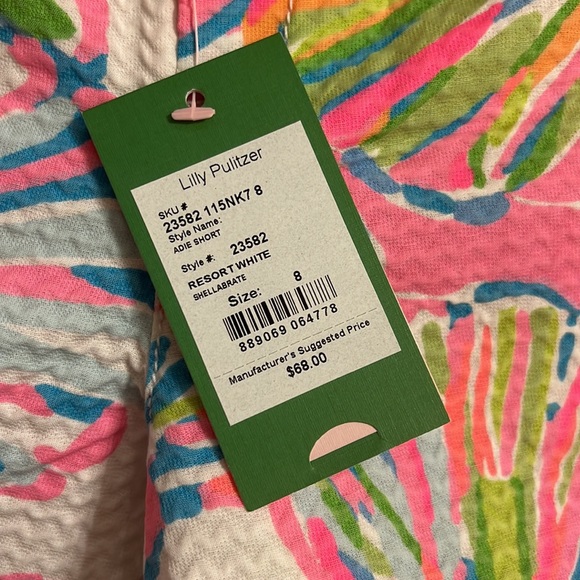 Lilly Pulitzer Size 8 Adie Short in Resort White Shellabrate - Picture 2 of 4